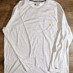Carhartt Men's Light Gray Long Sleeve Tee